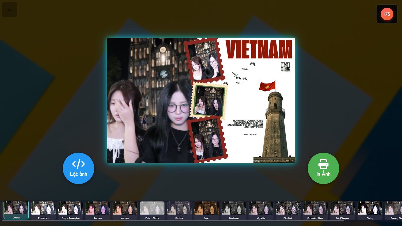 Thanh chọn bộ lọc trên máy